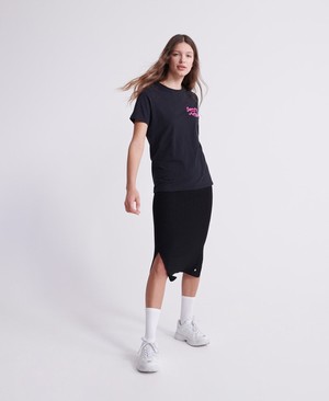 Superdry Neon Classic Oversized Női Pólók Fekete | XEKDN0845